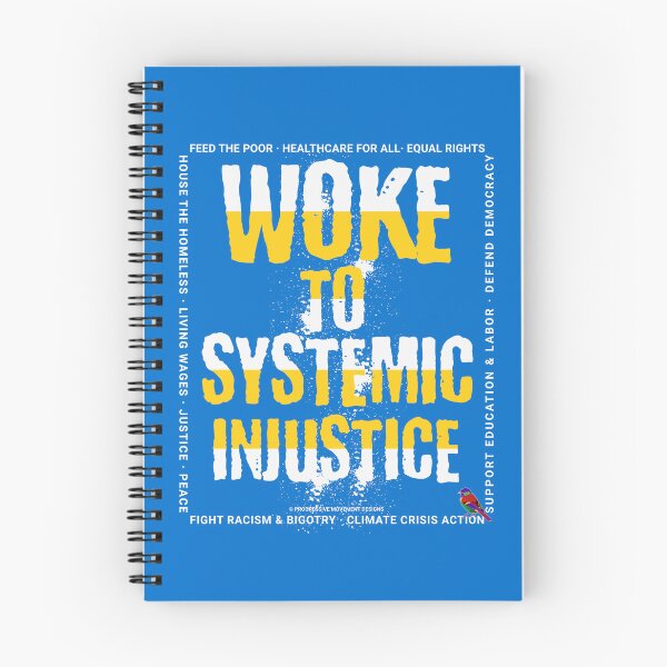 Aperçu de l'œuvre PMD00776 Progressive Movement Designs Woke to Systemic Injustice montre que vous êtes éveillé et que vous soutenez les objectifs progressistes des démocrates progressistes, des indépendants et des partisans de Bernie Sanders créée et vendue par ProgressiveLeft.