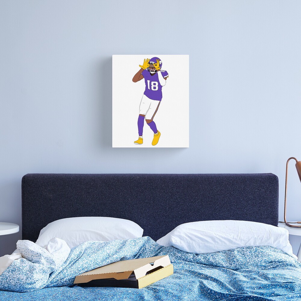 Justin Jefferson Griddy Dance Canvas Print. Painting by Amy 