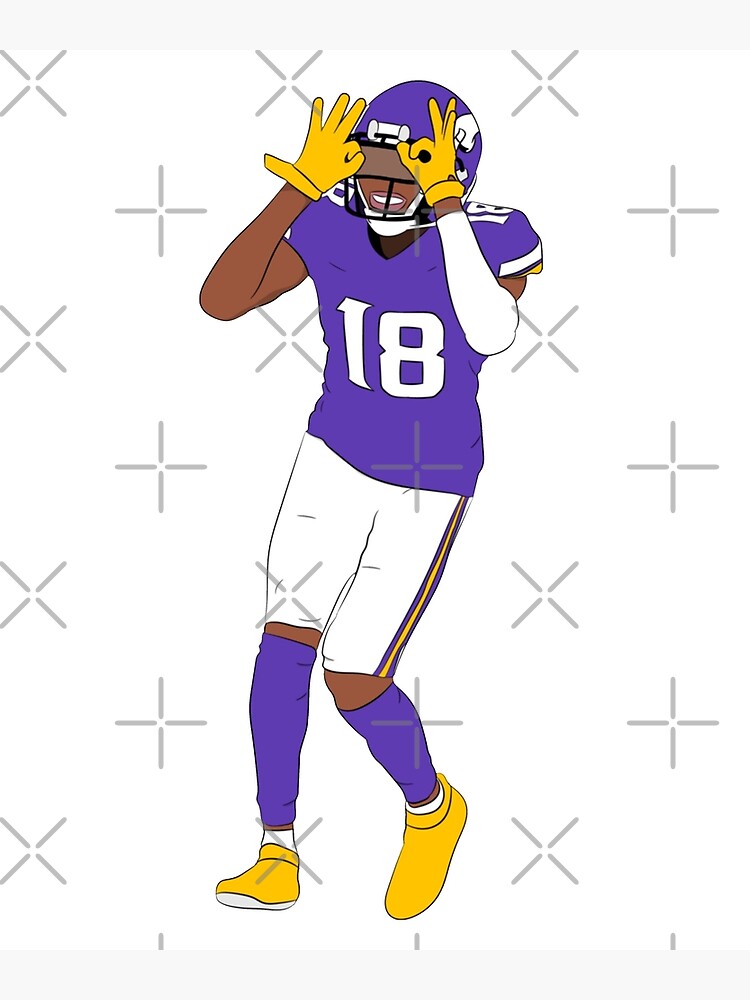 Justin Jefferson Graphic Toon Minnesota Vikings Football Griddy