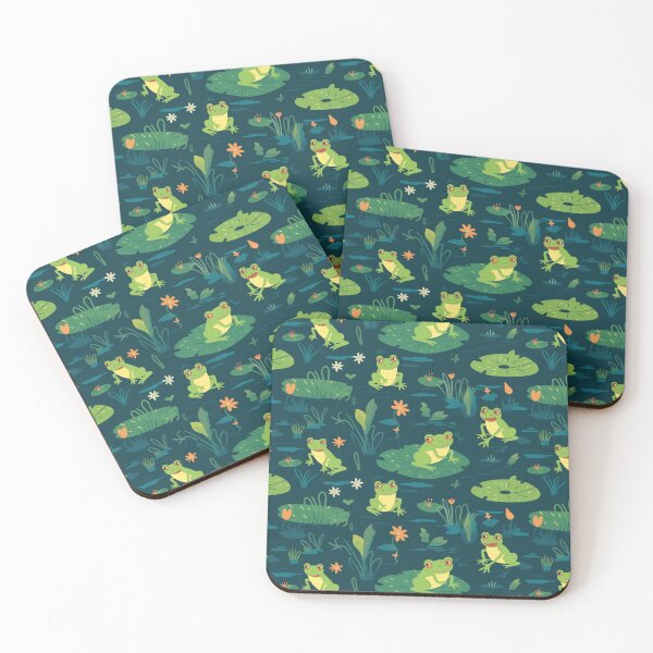 Item preview, Cute Cartoon Frogs Tile Pattern designed and sold by draegenDesign.