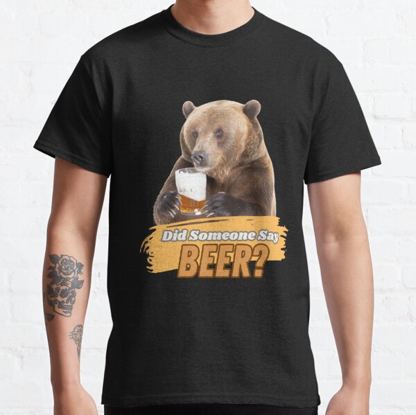 Funny Beer T Shirt Deer Bear Beer T Shirt Cool Drinking Alcohol Humor Tee  Clever Witty Graphic Hunting Fishing Cute Hilarious Party Novelty 