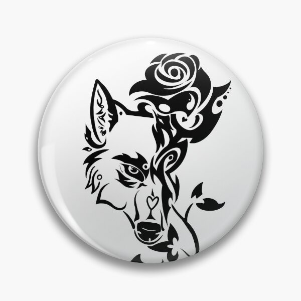 Item preview, Wolf Essential with rose.  designed and sold by BIEZAART.