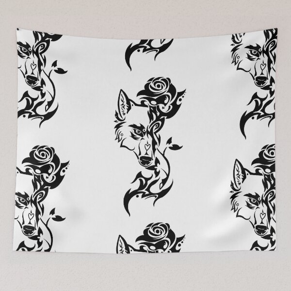 Item preview, Wolf Essential with rose. designed and sold by BIEZAART.