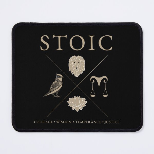 Item preview, Stoicism, Stoic virtues, courage, wisdom, temperance and justice designed and sold by ahahdodo.