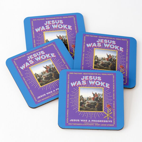 Item preview, PMD00781 Progressive Movement Designs Jesus Was Woke design shows you are woke and support progressive policy goals for Christian progressive Democrats Independents and Bernie Sanders supporters designed and sold by ProgressiveLeft.