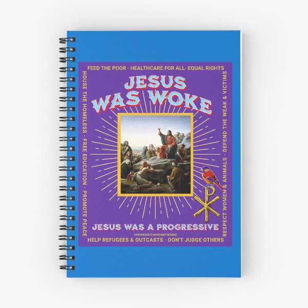 Item preview, PMD00781 Progressive Movement Designs Jesus Was Woke design shows you are woke and support progressive policy goals for Christian progressive Democrats Independents and Bernie Sanders supporters designed and sold by ProgressiveLeft.