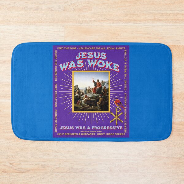Item preview, PMD00781 Progressive Movement Designs Jesus Was Woke design shows you are woke and support progressive policy goals for Christian progressive Democrats Independents and Bernie Sanders supporters designed and sold by ProgressiveLeft.