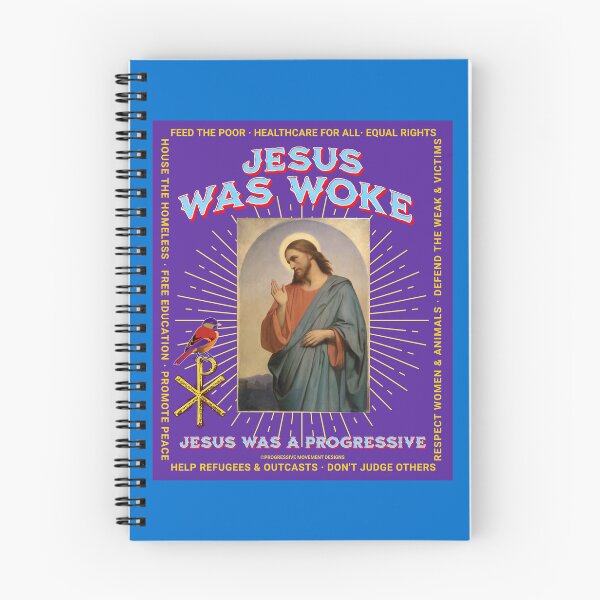 Item preview, PMD00782 Progressive Movement Designs Jesus Was Woke design shows you are woke and support progressive policy goals for Christian progressive Democrats Independents and Bernie Sanders supporters designed and sold by ProgressiveLeft.