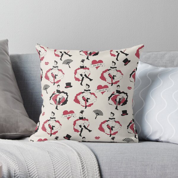 Can Can Dancers Throw Pillow