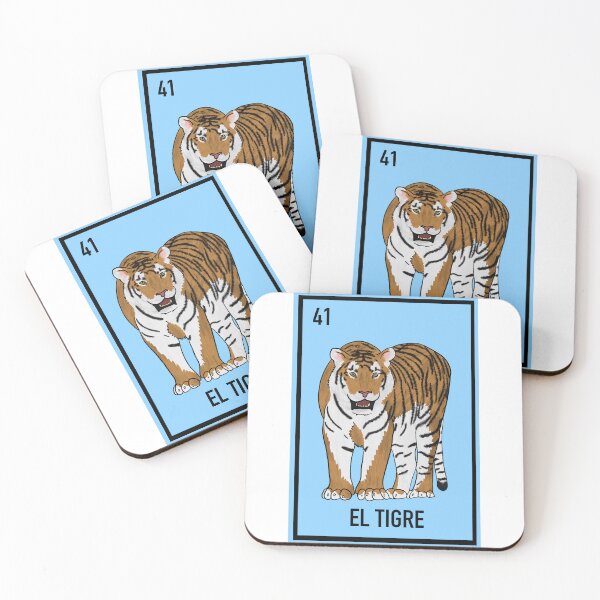 Item preview, 41 El Tigre , the tiger, loteria card animal loteria  designed and sold by DarbyHunterArt.
