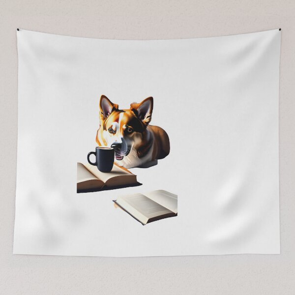 Item preview, Dog Coffee Books and justice designed and sold by mtamri.