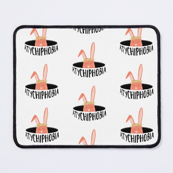 Item preview, ATYCHIPHOBIA Bunny Minimalist Anxiety Awarness Typography designed and sold by Zazizu.