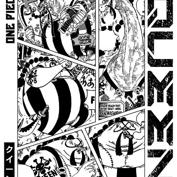 Queen - One Piece Manga Panel black version Sticker for Sale by Geonime