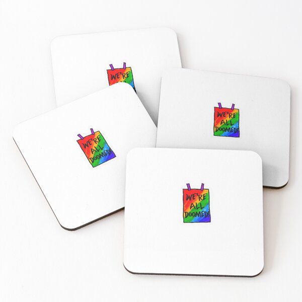 Item preview, Rainbow We’re All Doomed Sign - Daniel Howell designed and sold by createdbycara-.