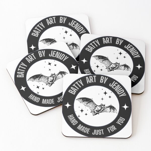 Item preview, Batty Art By Jenidy black and white logo designed and sold by JenidyJohnson.