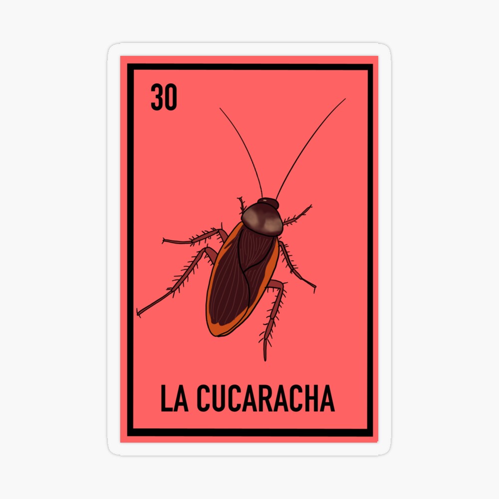 30 La cucaracha , the cockroach, loteria card animal loteria | Greeting Card