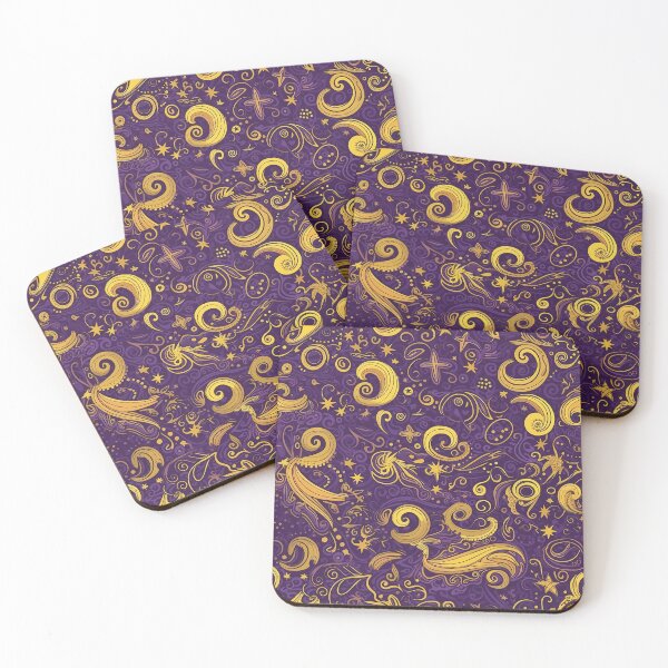 Item preview, Purple and Yellow Magical Swirls designed and sold by DaniGirls.