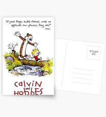 Calvin and Hobbes Over the Water Postcards