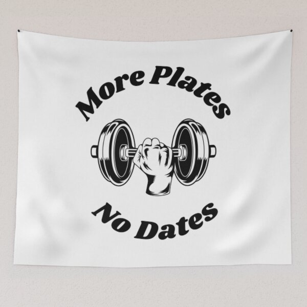 Item preview, More Plates No Dates Gym Fitness Bodybuilding  designed and sold by TeePassion.