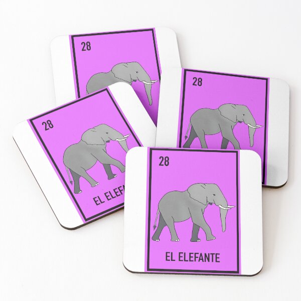 Artikelvorschau, 28 El elefante , der Elefant , Loteriakarte Tierloteria entworfen und verkauft von DarbyHunterArt.