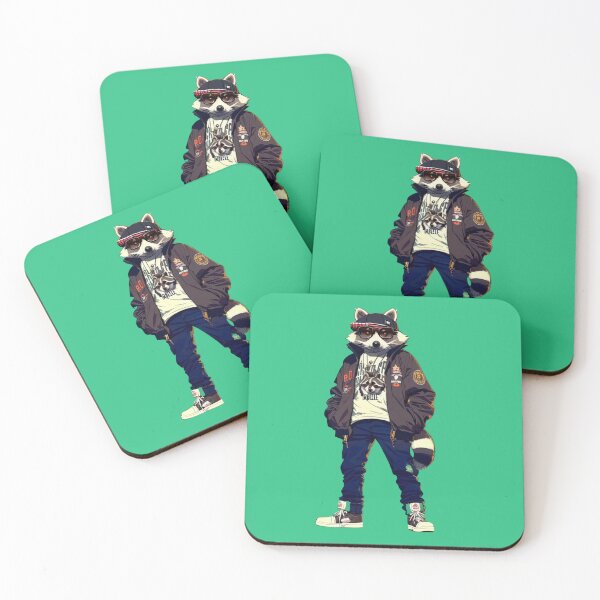 Item preview, Hipster Racoon V10 designed and sold by HipsterAnimals.