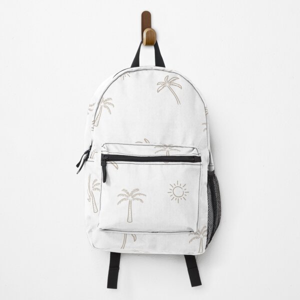 Vista previa del artículo con la obra «Palmeras: palmeras tropicales simples y soles, marrones sobre blanco.», diseñado y vendido por sunshinestudiod.