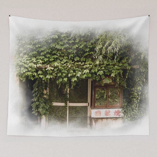 Item preview, Acuarela de una vieja tienda abandonada que está siendo tomada por la naturaleza en Japón, Ozuki designed and sold by AvonPerception.