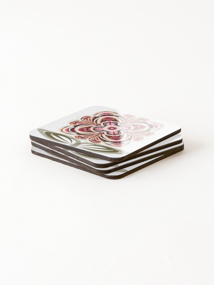 Thumbnail 4 of 5, Coasters (Set of 4), Flower Splendor designed and sold by Alwayscreateart.