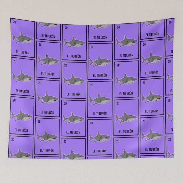 Item preview, 20 El tiburón , the shark , loteria card animal loteria  designed and sold by DarbyHunterArt.