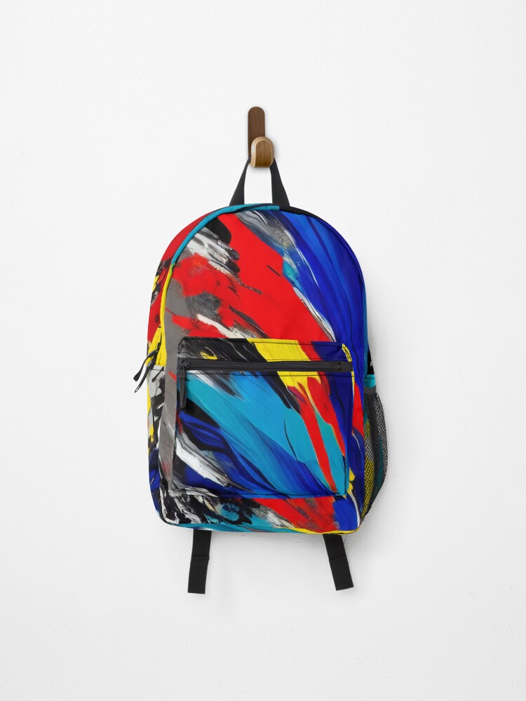 Thumbnail 1 of 3, Backpack, Energetic brushwork designed and sold by imagynationwork.