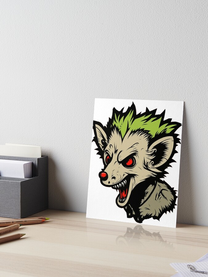 Punk Rock Opossum Rock n' Roll Metal Art Print for Sale by PrintPunk3