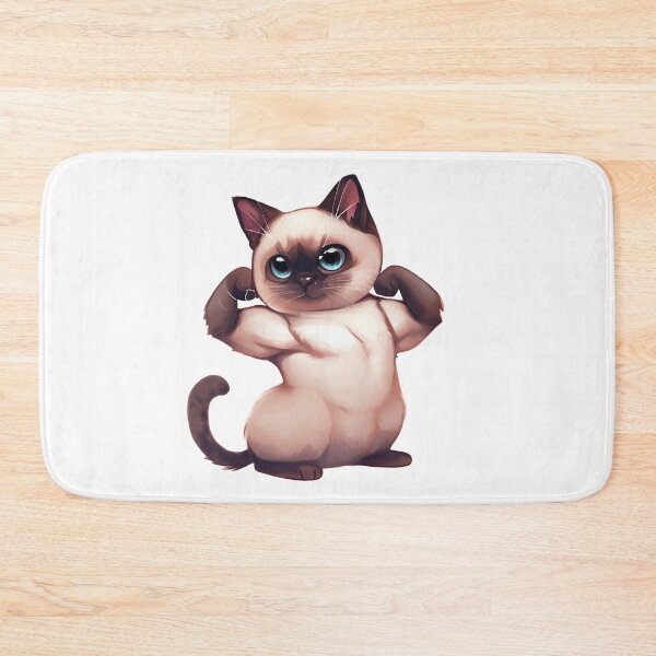 Item preview, Pawsitively Adorable Flexing Siamese Cat designed and sold by CookieandDreams.
