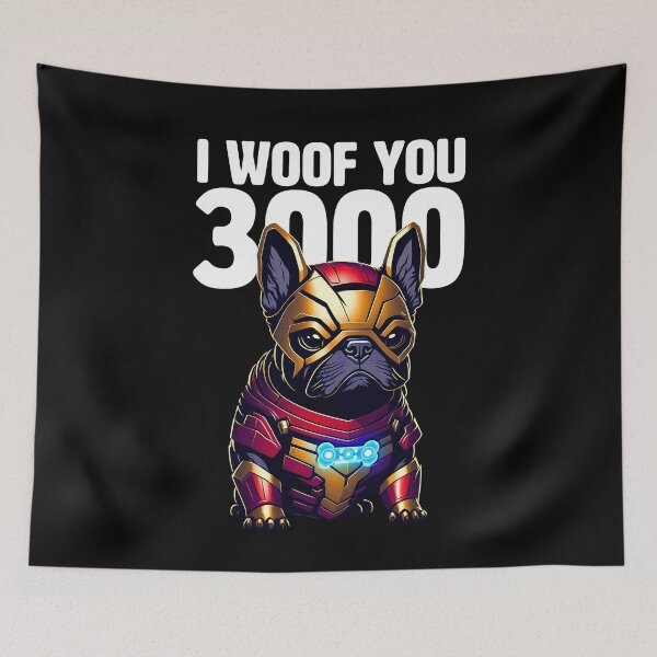 Item preview, I Love you 3000 - Funny French Bulldog for Frenchie fans designed and sold by BrainlabStudios.