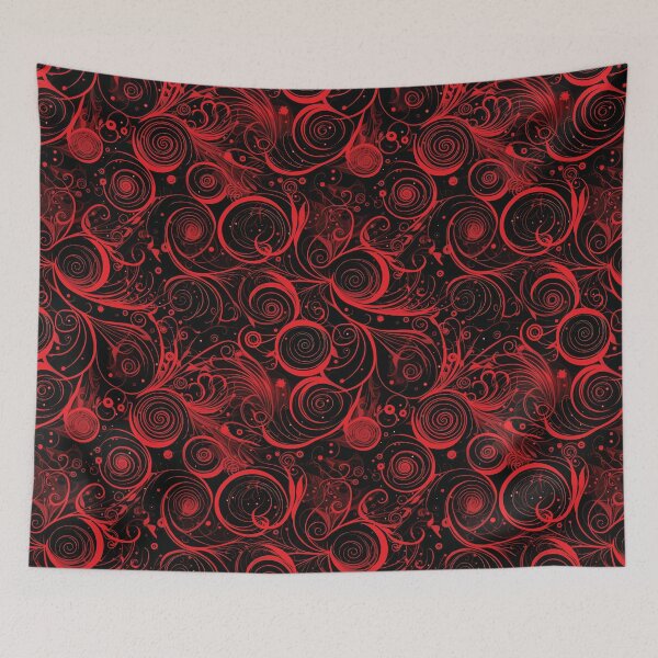 Item preview, Red and Black Magical Swirls designed and sold by DaniGirls.