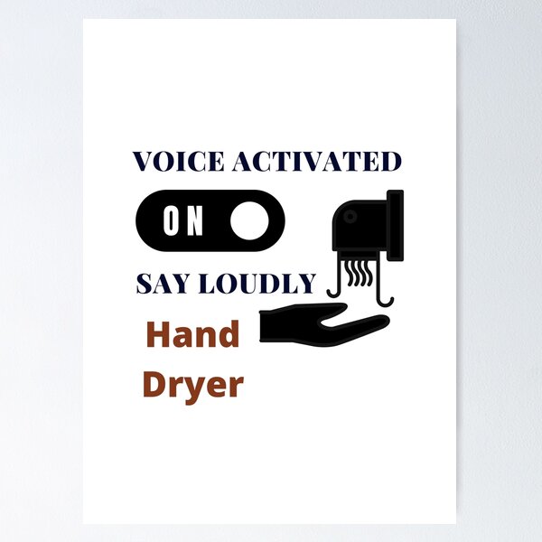 Item preview, Voice Activated Hand Dryer | With illustration of Hand Dryer and white background designed and sold by RM-Journey.