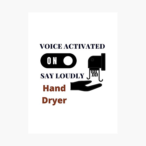 Item preview, Voice Activated Hand Dryer | With illustration of Hand Dryer and white background designed and sold by RM-Journey.