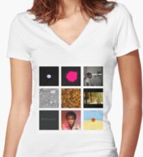 Childish Gambino Discography Women's Fitted V-Neck T-Shirt
