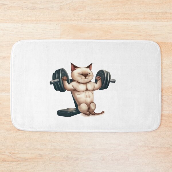 Item preview, Muscle Meow: Siamese Pumping Up Purrfectly designed and sold by CookieandDreams.