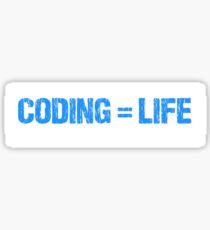 Coding = Life Sticker