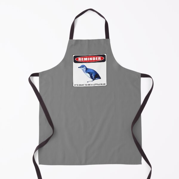Item preview, Reminder danger sign it's okay to be a little blue penguin (Grey #808080 background) designed and sold by SBPenguins.