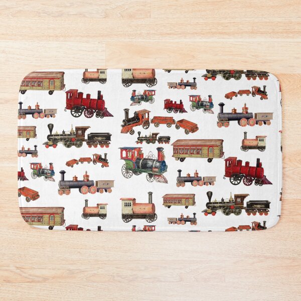 Item preview, Vintage Toy Train Colorful Trains Pattern designed and sold by idovedesign.