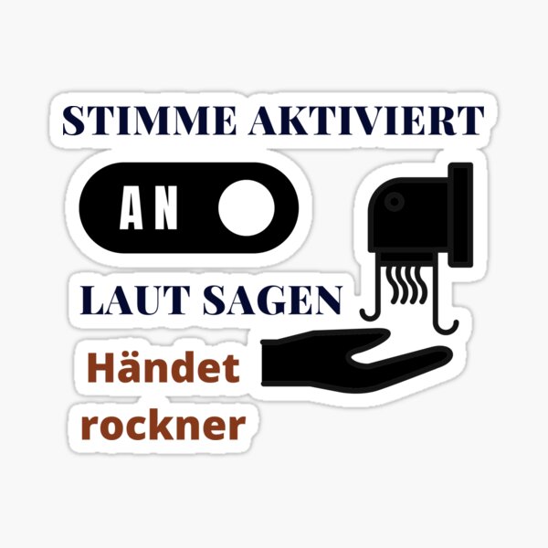 Item preview, Sprachaktivierter Händetrockner | With illustration of Hand Dryer and white background designed and sold by RM-Journey.