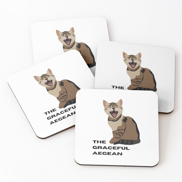 Item preview, The Graceful Aegean | With illustration of cat and white background designed and sold by RM-Journey.