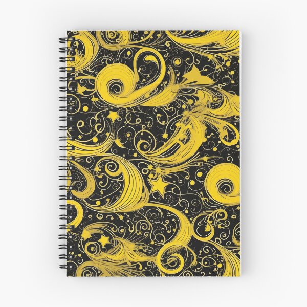 Item preview, Black and Yellow Magical Swirls designed and sold by DaniGirls.