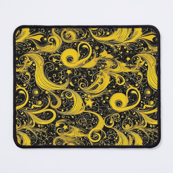 Item preview, Black and Yellow Magical Swirls designed and sold by DaniGirls.