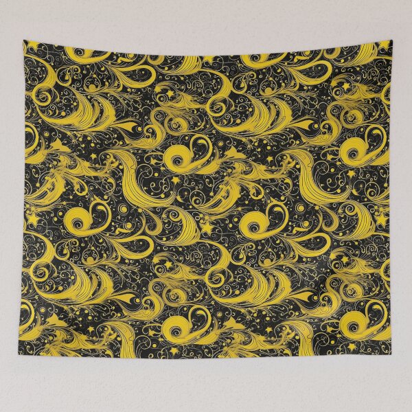 Item preview, Black and Yellow Magical Swirls designed and sold by DaniGirls.