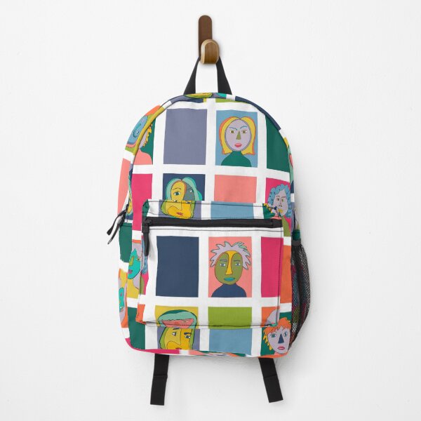 Item preview, Colourful Abstract Face Pattern designed and sold by kbracey-meraki.