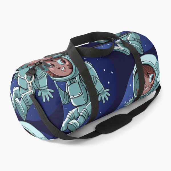 Item preview, girl astronaut in weightlessness floats in space designed and sold by duxpavlic.