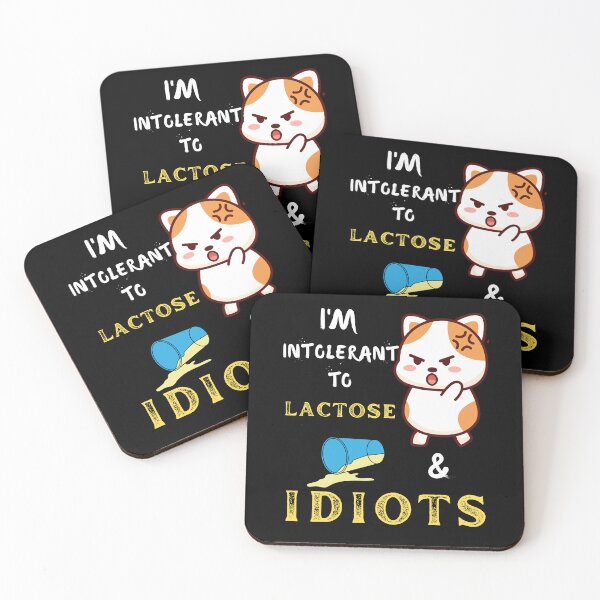 Item preview, I'm Intolerant to Lactose and Idiots-Funny cat designed and sold by artfartzzz.