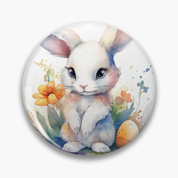 Item preview, Adorable Easter Bunny and floral background. designed and sold by lightnamu.